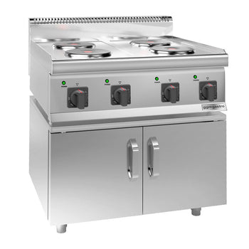 Elektrikli Ocak - 8 kW - 4 Yuvarlak Pleyt - 2 Kapılı Alt Stand dahil