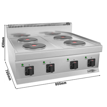 Elektrikli Ocak - 9,2 kW - 4 Yuvarlak Pleyt