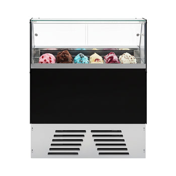 Dondurma Tezgahı EMMA - 1190 mm - Konveksiyonlu - 6x5 Lt. veya 4x7 Lt. Dondurma Kapları için - Siyah