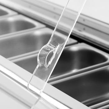 Dondurma Tezgahı EMMA - 1190 mm - Konveksiyonlu - 6x5 Lt. veya 4x7 Lt. Dondurma Kapları için - Siyah