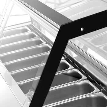 Dondurma Tezgahı EMMA - 1710 mm - Konveksiyonlu - 9x5 Lt. veya 6x7 Lt. Dondurma Kapları için - Siyah