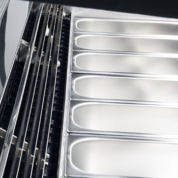 Dondurma Tezgahı ADAM - 1200 mm - Konveksiyonlu - 12x5 Lt. veya 8x7 Lt. Dondurma Kapları için - Siyah