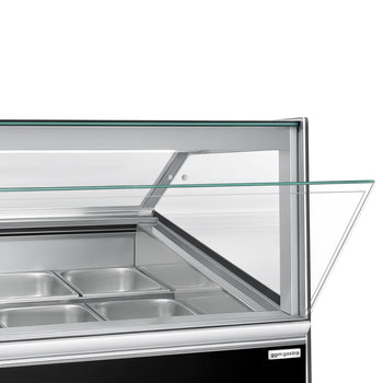 Dondurma Tezgahı ADAM - 1200 mm - Konveksiyonlu - 12x5 Lt. veya 8x7 Lt. Dondurma Kapları için - Siyah