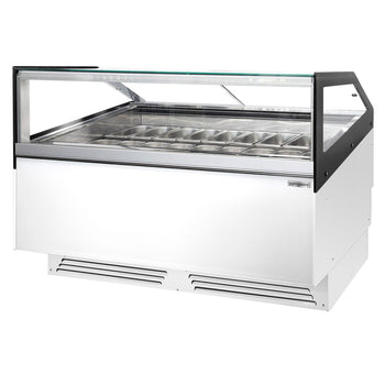 Dondurma Tezgahı ADAM - 1700 mm - Konveksiyonlu - 18x5 Lt. veya 12x7 Lt. Dondurma Kapları için - Beyaz