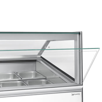 Dondurma Tezgahı ADAM - 1700 mm - Konveksiyonlu - 18x5 Lt. veya 12x7 Lt. Dondurma Kapları için - Beyaz