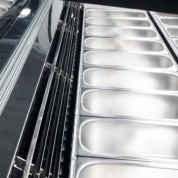 Dondurma Tezgahı ADAM - 1700 mm - Konveksiyonlu - 18x5 Lt. veya 12x7 Lt. Dondurma Kapları için - Beyaz