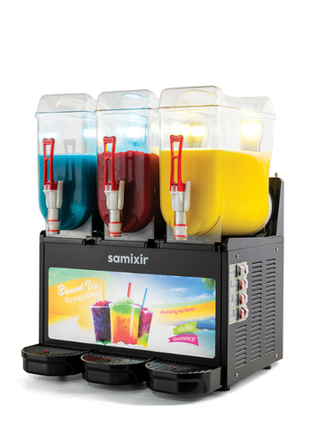 Slush Triple Allure, Granita, Meyve Suyu Dispenseri, 12+12+12 Lt - Siyah - Samixir