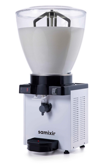 Panaromik Dijital Köpüklü Ayran Dispenseri, 40 Lt. - Beyaz - Samixir