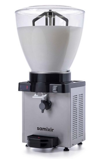 Panaromik Dijital Köpüklü Ayran Dispenseri, 40 Lt. - Inox - Samixir