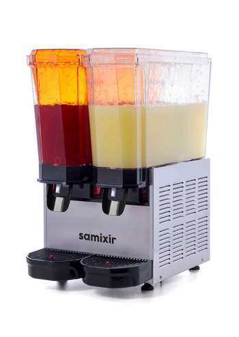 Klasik Twin Soğuk İçecek Dispenseri, 20+20 Lt. - Fıskiyeli - Inox - Samixir