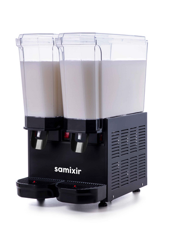 Klasik Twin Soğuk İçecek Dispenseri, 20+20 Lt. - Karıştırıcılı - Siyah - Samixir