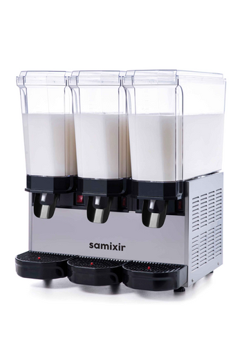 Triple Klasik Karıştırıcılı Soğuk İçecek Dispenseri, 20+20+20 Lt. - Inox - Samixir