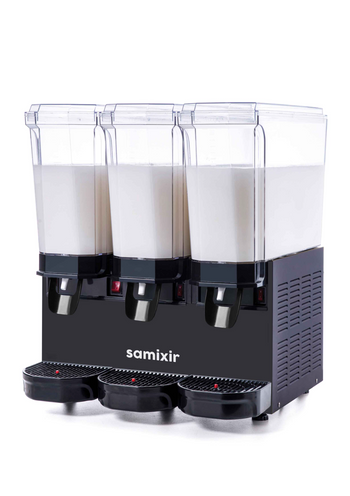 Triple Klasik Karıştırıcılı Soğuk İçecek Dispenseri, 20+20+20 Lt. - Siyah - Samixir