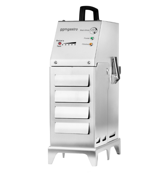 Maks. 12 Litrelik Fritözler için Taşınabilir Akülü Kızartma Yağı Filtresi- 30 Litre/Dakika