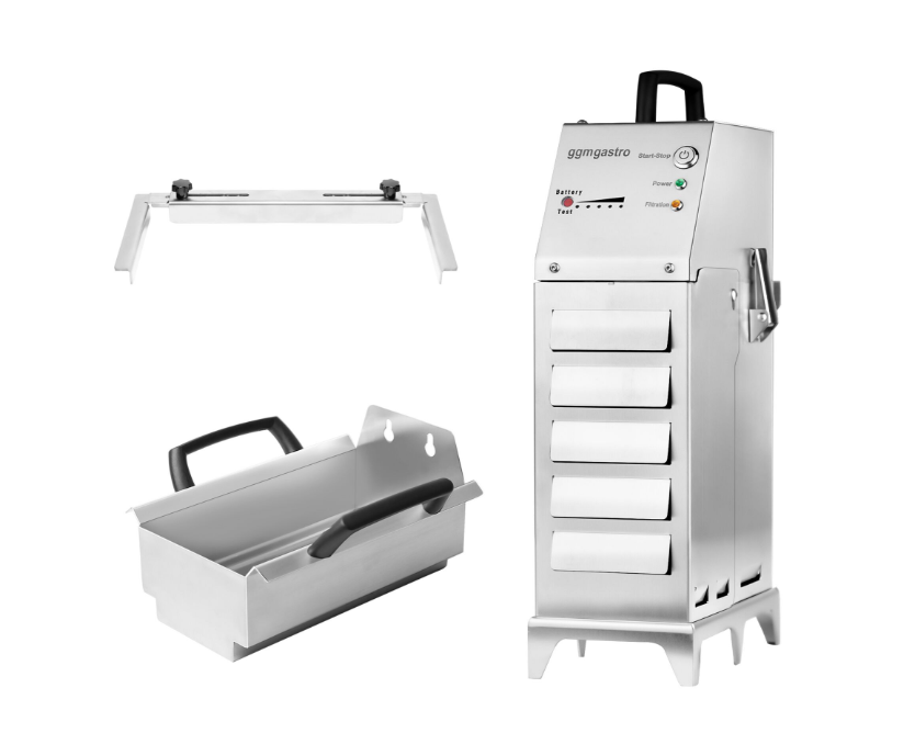 Maks. 20 Litrelik Fritözler için Taşınabilir Akülü Kızartma Yağı Filtresi- 50 Litre/Dakika