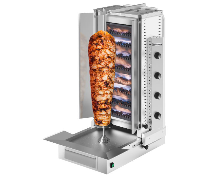Gazlı Lav Taşı Döner / Kebap Izgarası - 4 Radyan - 2 Koruyucu Plaka Dahil