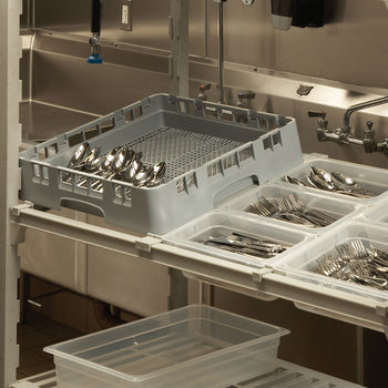 Çatal-Bıçak Sepeti 1/1 - 500x500mm - Gri - CAMRACK® | CAMBRO