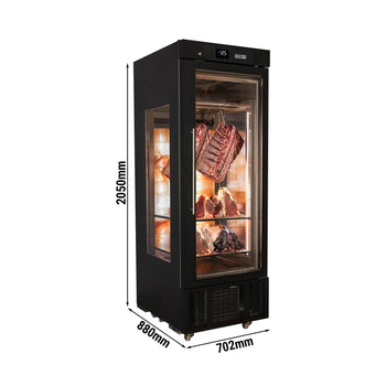 Dry Aged - Et Yaşlandırma Dolabı 0,70 m - 1 Cam Kapılı - Siyah