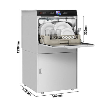 Bulaşık Makinesi - Dijital - 3,55 kW - Deterjan Pompası, Parlatıcı Pompası ve Tahliye Pompası ile