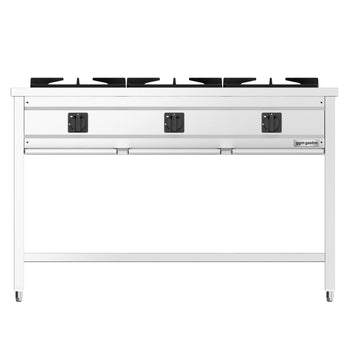 Gazlı Ocak - 25,5 kW - 3 Brülör - Açık, Taban ve Damlama Tepsisi ile