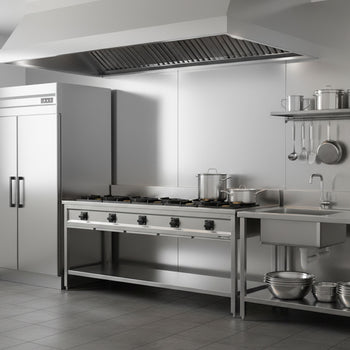 Gazlı Ocak - 42,5 kW - 5 Brülör - Açık, Taban ve Damlama Tepsisi ile