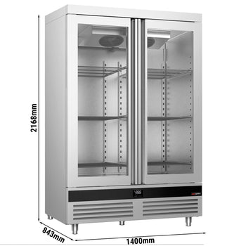 Buzdolabı - GN 2/1 - 1400 litre - 2 Cam Kapılı