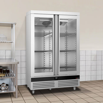 Buzdolabı - GN 2/1 - 1400 litre - 2 Cam Kapılı