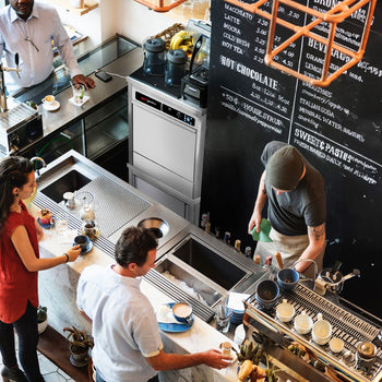 Bardak Yıkama Makinesi - 3,30 kW - Deterjan, Parlatıcı ve Tahliye Pompalı