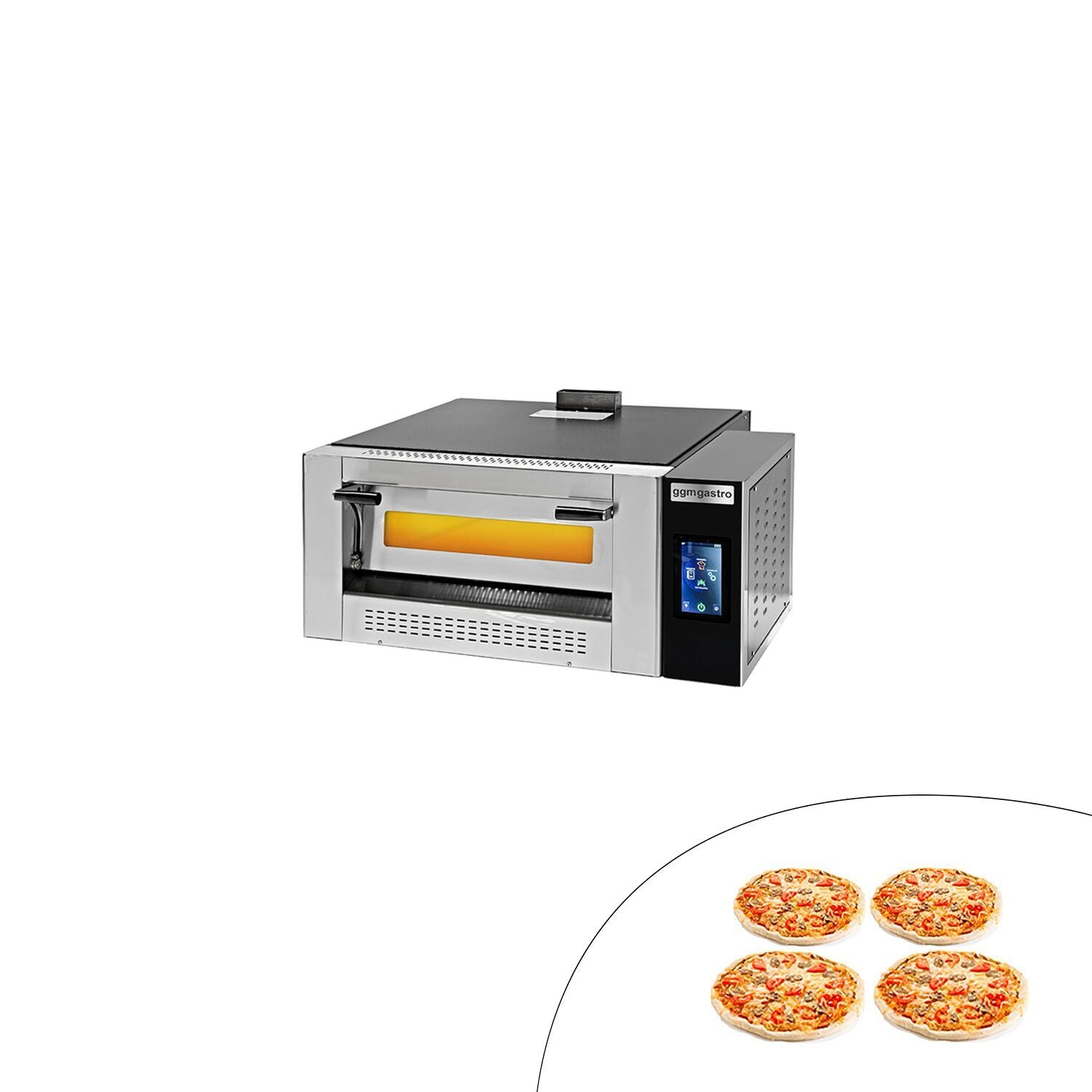 Gazlı Pizza Fırını - 4x30 cm - Dijital