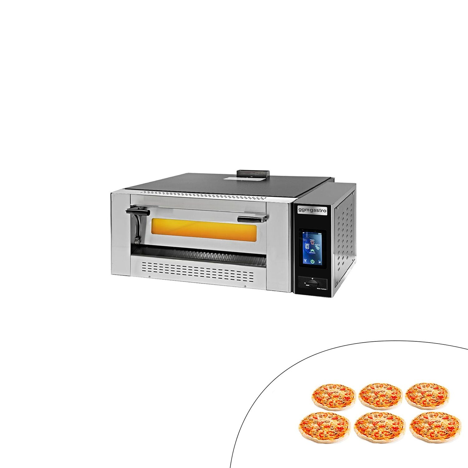 Gazlı Pizza Fırını - 6x30 cm - Dijital