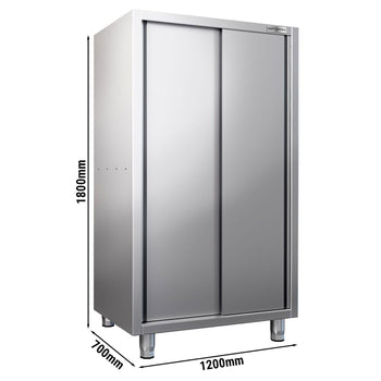 Tabak Dolabı - 1200x700 mm - Sürgülü Çift Kapak - 1800 mm Yükseklik
