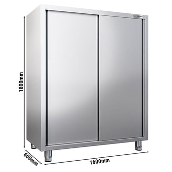 Tabak Dolabı – 1600x600 mm – Sürgülü Çift Kapaklı – Yükseklik 1800 mm