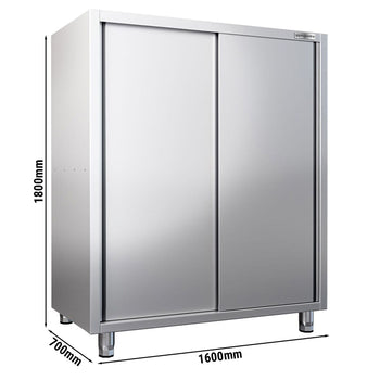 Tabak Dolabı – 1600x700 mm – Sürgülü Çift Kapaklı – Yükseklik 1800 mm