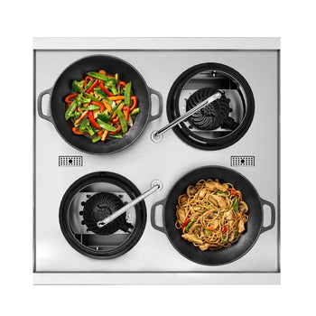 Gazlı Wok Ocak - 60 kW - 4 Brülör - 2 Musluk Dahil