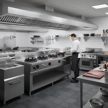 Gazlı Wok Ocak - 60 kW - 4 Bek - 2 Musluk Dahil