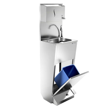 Yıkama İstasyonu - Paslanmaz Çelik - Ayak Kumandalı, Kağıt ve Sabunluklu