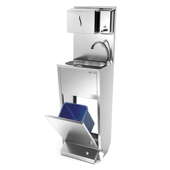 Yıkama İstasyonu - Paslanmaz Çelik - Ayak Kumandalı, Kağıt ve Sabunluklu