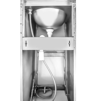 Yıkama İstasyonu - Ayak Kumandalı, Peçete ve Sabun Dispenserli Paslanmaz Çelik Lavabo