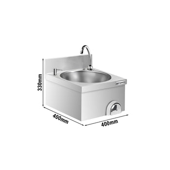 El Yıkama Lavabosu - Musluk Bataryalı (Sıcak ve Soğuk Su bağlantısı) & Sabunluklu