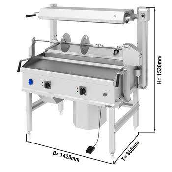 Cağ Kebap Makinesi - 14 kW - Yatay - Stand Cihazı