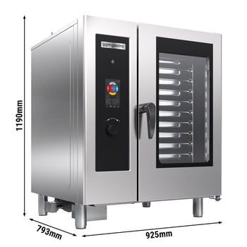Kombi Fırın - Dokunmatik - 10x GN 1/1 - Yıkama Sistemi, Sıcaklık Sensörü, Kazan ve İç Çerçeve Dahil