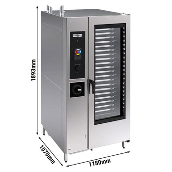 Kombi Fırın - Dokunmatik - 40x GN 1/1 - Yıkama Sistemi, Sıcaklık Sensörü, Kazan ve İç Çerçeve Dahil
