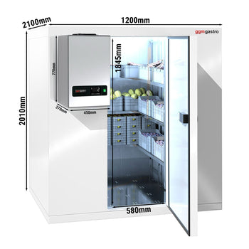 Soğuk Oda - 1200x2100mm - 3,7m³ - Soğutma Ünitesi Dahil