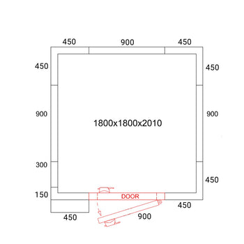Soğuk Oda - 1800x1800mm - 4,97m³ - Soğutma Ünitesi Dahil