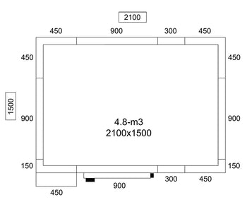 Soğuk Oda - 2100x1500mm - 4,8m³ - Soğutma Ünitesi Dahil