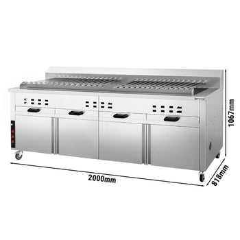 Kömürlü Izgara - Adana ve Şiş Kebap için - 30 Otomatik Dönen Şiş için