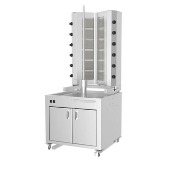 Arabalı Dolaplı Döner Ocağı - 6+6 Radyanlı - Kalitegaz