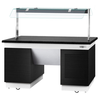 Soğuk Açık Büfe Tezgahı DUBLIN - 1600mm - Soğutucu Pleytli & Tekerlekli