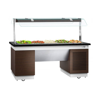 Soğuk Açık Büfe Tezgahı DUBLIN - Soğuk Havuzlu - GN 1/1 için - 2000 mm x 1000 mm