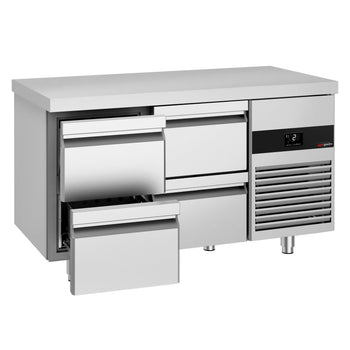 Soğutmalı tezgah PREMIUM - 1400x700mm - 4 çekmeceli - dijital termostat